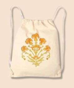 Hibiscus Jaipur Drawstring Backpack