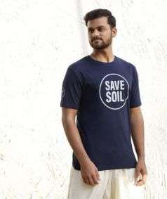 Navy Blue Save Soil Organic Cotton Unisex T-Shirt