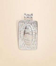Linga Bhairavi Silver Pendant Metallic (Consecrated)